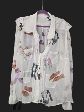 DANIELLE KROLL X Maeve Sheer Chiffon Buttondown